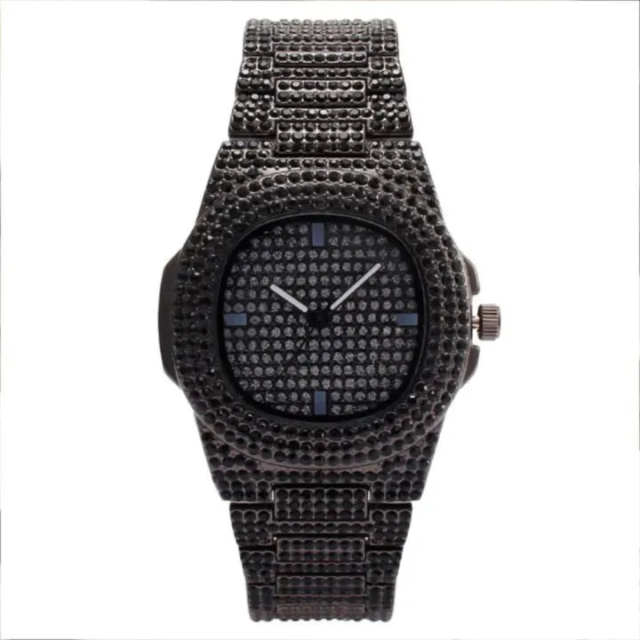 Squar Dial Iced Out Diamond Luxury Watch