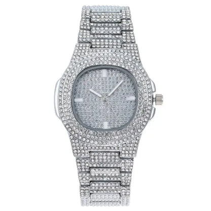 Squar Dial Iced Out Diamond Luxury Watch
