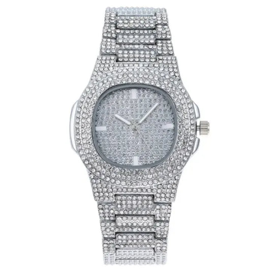 Squar Dial Iced Out Diamond Luxury Watch