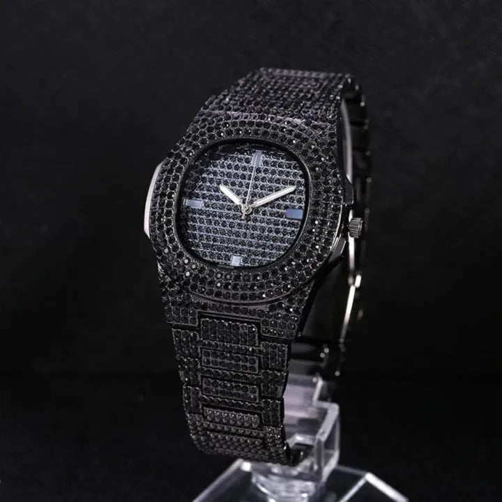 Squar Dial Iced Out Diamond Luxury Watch