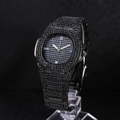 Squar Dial Iced Out Diamond Luxury Watch